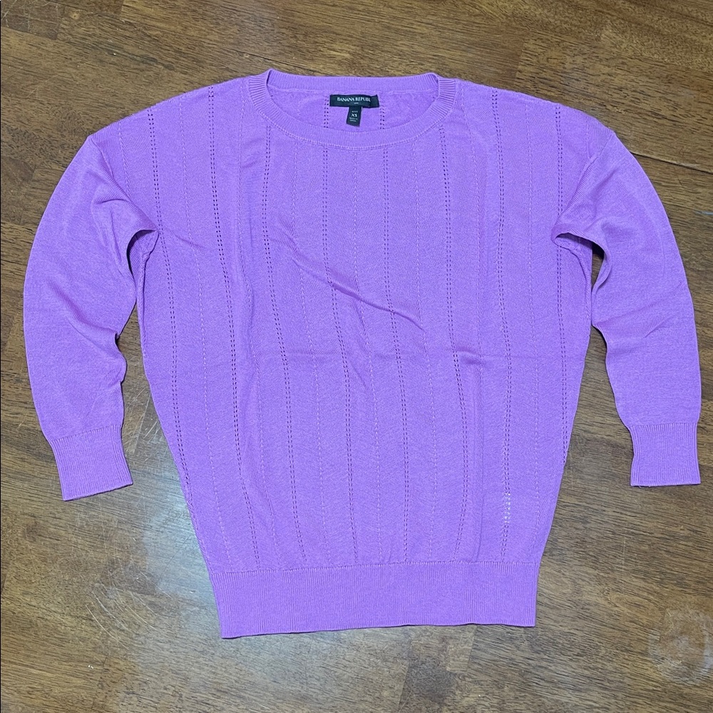 Banana Republic Lilac Crew Neck Sweater